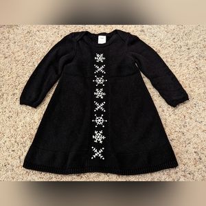 [Retired] Hanna Andersson Black Sweaterknit Snowflake Dress ❄️
